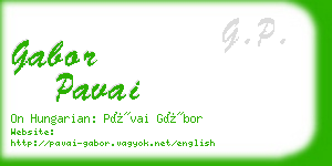 gabor pavai business card